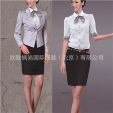 2013年新款秋冬职业装|职业装女士套裙|棉服工作服|来图定做
