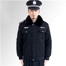 批发供应保安冬执勤服夹克大衣多功能大衣防寒服保安棉衣