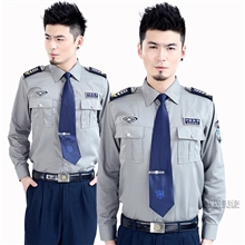 批发新款保安制服长袖保安衬衣新式保安服衬衣保安制服装