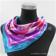 深圳美之绮供应时尚印花丝巾空姐丝巾小丝巾方巾