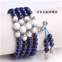 天然水晶手链青金石108颗佛珠念珠手链东海燕子水晶