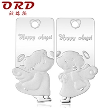 S999千足投资银条情侣吊坠收藏可爱特价情侣银饰品