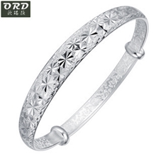 满天星手镯女士时尚银饰镯子S990银镯纯银手镯手镯批发欧美手