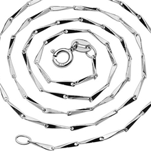 B00457精美百搭瓜子链时尚纯银项链925纯银镀白金淑女项链