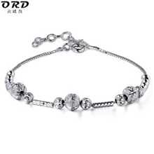 9S00772-DORD米字幸运珠时尚银饰品配饰韩版S925纯银手链