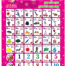 婴幼儿教具婴儿早教益智发声凹凸挂图幼儿启蒙语音娃娃鱼挂图