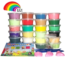 超轻粘土批发无毒环保彩泥橡皮泥太空泥30克盒装