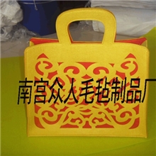 时尚韩版女式新款毛毡包镂空毛毡包可定制logo