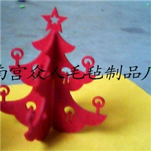 厂家直销圣诞毛毡挂件、加工定制毛毡挂件圣诞树挂件