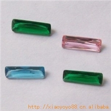 优质彩色长方形，供应格种规格人造宝石半成品