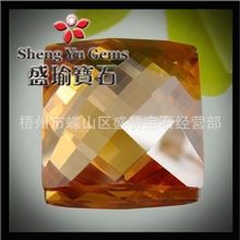 梧州宝石厂家生产镶嵌各种首饰CZ人造宝石正方形平底网面锆石