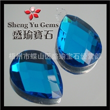 梧州宝石龟面梨形平底镀底玻璃龟面玻璃网面玻璃格子面玻璃