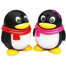 厂家直销一件代发卡通创意QQ企鹅自动牙签盒牙签筒大量批发