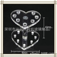 亚克力心型电子烟架高品质电子烟展示架/笔架可组装和拆卸