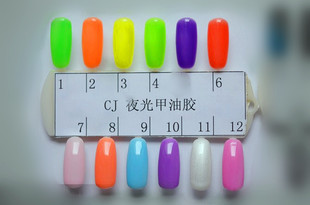 美甲夜光甲油胶芭比胶夜光胶可卸QQ胶荧光色2013最火爆