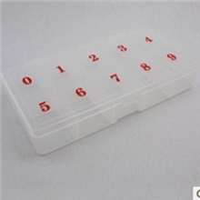 半透明10格PP/磨砂加厚/美甲用具美甲工具/用品/500片防摔甲片盒/