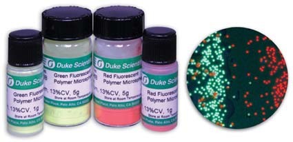 Duke35-8Fluoro-Max绿色和红色干粉状荧光微球