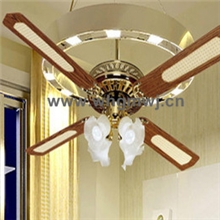 飞行木叶带灯吊扇欧式复古木叶吊扇装饰简易4灯吊扇