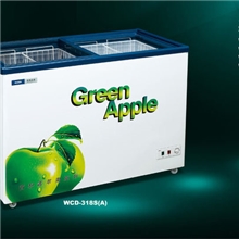 百利258L低温展示冷柜卧式雪柜双温移门冷藏雪冰柜小卖部冰箱