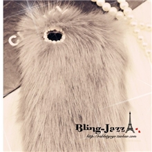 奢华兔毛绒苹果iphone5手机壳奢华真皮草iphone手机壳批发