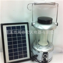 太阳能野营灯，72颗LED，6V4.5Ah,银色，带手机充电功能