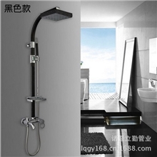 立勤专业生产新款彩色太空铝淋浴花洒套装