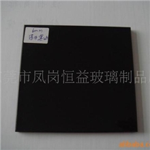 6MM白玻喷黑色油漆(烤漆钢化玻璃）