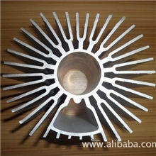 苏州厦门铝合金型材LED太阳花散热器挤压铝型材模具设计
