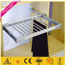 厂家专业定做衣帽间家具专用西裤架铝合金型材/多功能裤裤架型材