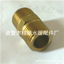 专业生产水暖配件加厚4分外丝直接外螺纹对接铜接头诸暨