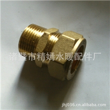 加厚6分外丝变插22MM铜管太阳能热水器卡套式铜接头