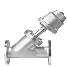 供应不锈钢头气动法兰角座阀DN20全不锈钢法兰角座阀