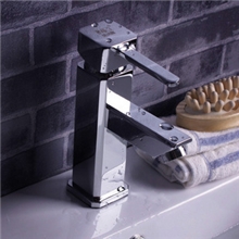 全铜龙头单孔面盆龙头冷热水面盆水龙头八角单孔BJDK-T