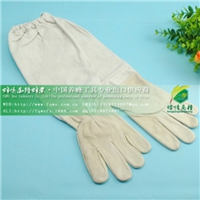 杏色高质量养蜂手套防蜂防蜇防刺防割手套羊皮手套厂家直销