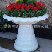 批发玻璃钢花托盆、小区景观花盆、GRC花盆、市政园林道路花盆