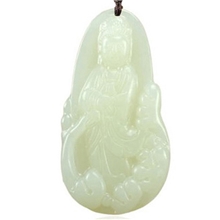 爵饰和田玉挂件平安观音护身保平安光滑细腻57*30mm0329