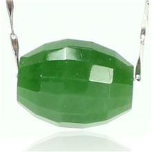 爵饰新疆碧玉吊坠路路亨通切面造型顶级菠菜绿16*12mm0373