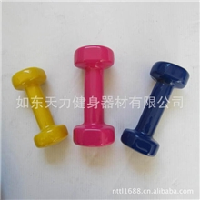 厂家直供浸塑光面哑铃健身哑铃