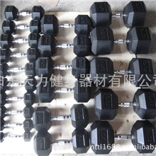 厂家直供黑色包胶六角哑铃安全减震防尘防锈