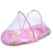 夏季必备-大小号便携式折叠宝宝船型蚊帐（带枕头）