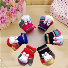 Q13570全包宝宝婴儿手套卡通儿童手套宝宝带绳挂脖手套批发