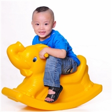 加厚装连体组装型儿童塑料摇摇马儿童玩具动物小木马小象