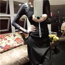 壁虎欧洲站13秋季新款性感刺绣网衫打底T恤微信代理