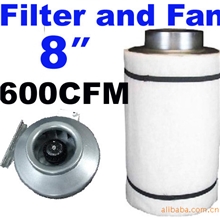 8"FilterandFan;8英寸管道风机和空气过滤器;600CFM