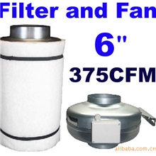 6"FilterandFan;6英寸管道风机和空气过滤器;375CFM