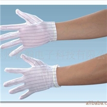 防静电手套生产厂家、防静电条纹手套、80克重普通防静电手套