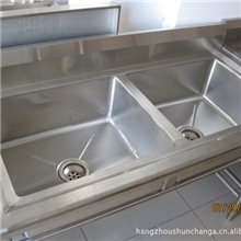 专业生产不锈钢酒店厨房设备双眼水池/双眼洗刷池，双眼水槽