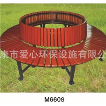 厂家直销公园椅景观椅优质有靠背塑木公园椅M6608