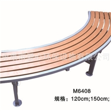 厂家直销塑木公园椅景观椅弧形木质公园椅M6208