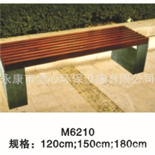 厂家直销塑木公园椅景观椅无骨架无扶手公园椅M6210